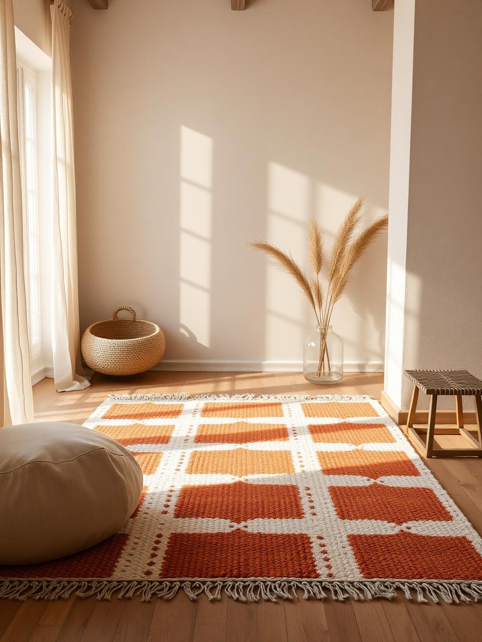 Imlil handmade Moroccan wool rug, overhead product shot