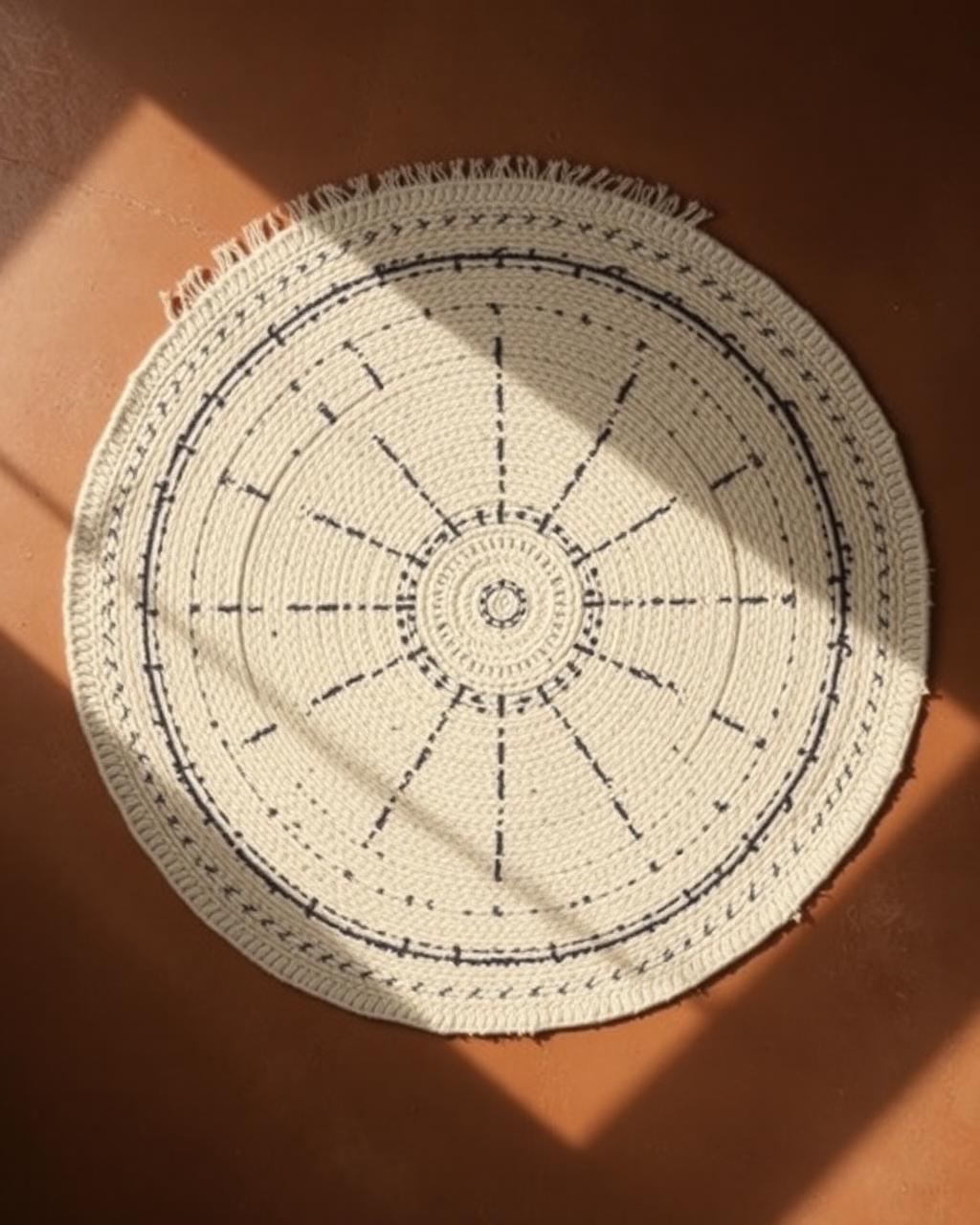 Stillwater handmade Moroccan wool rug photographed flat from overhead