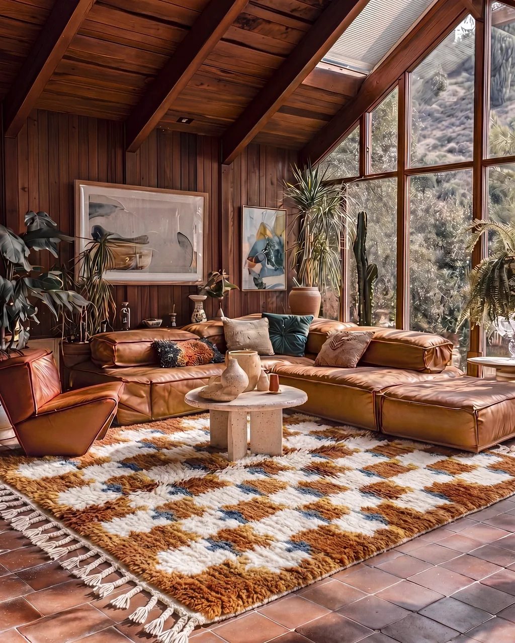 Tamment handmade Berber rug in a living room