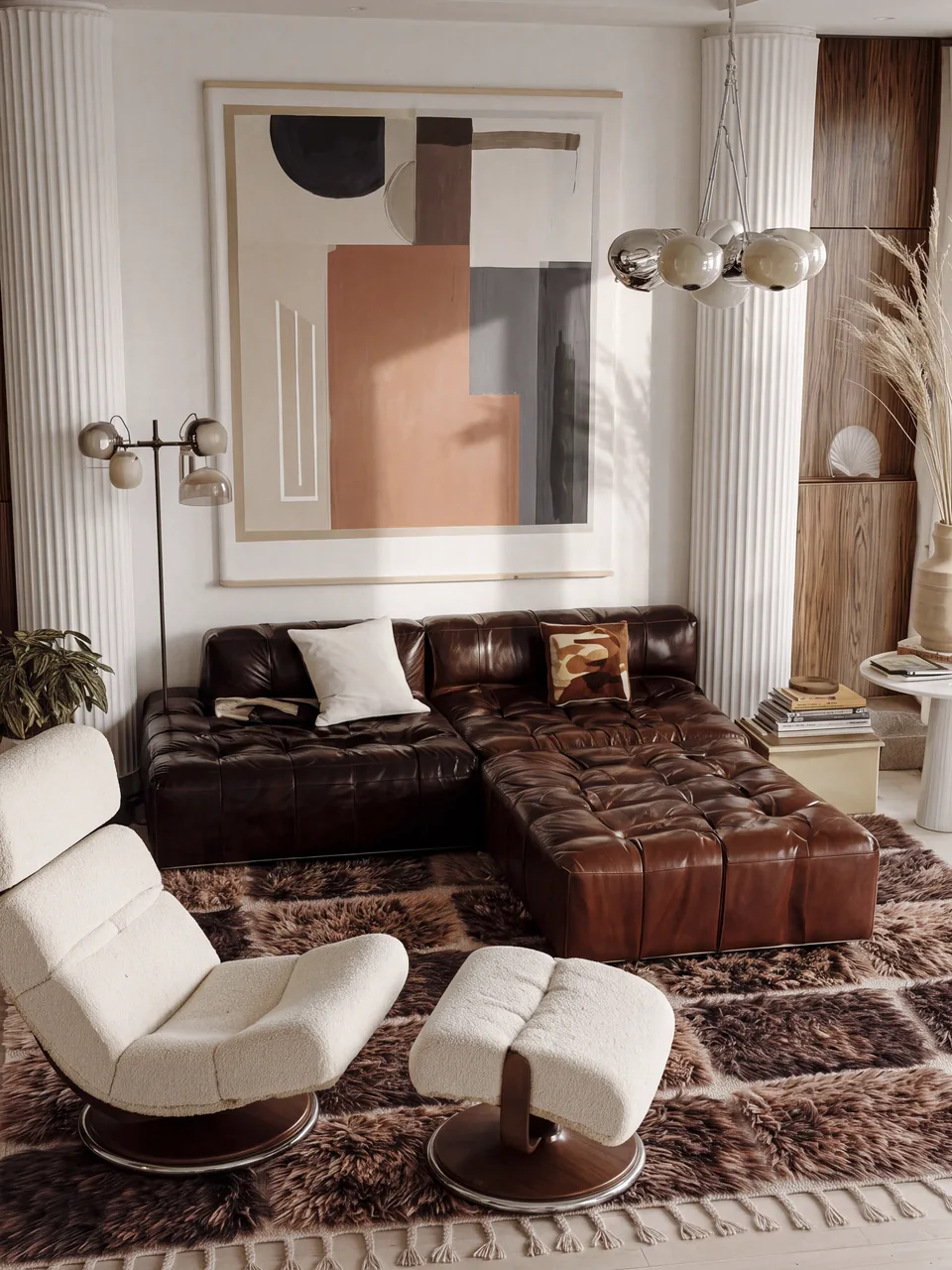 Tadla handmade Beni Mrirt rug in a living room