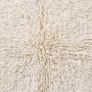 Plain ivory wool pile close-up